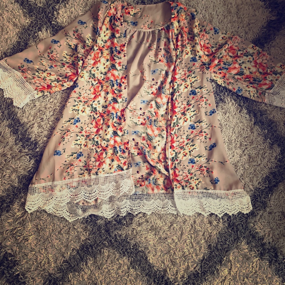 3/4 sleeve kimono